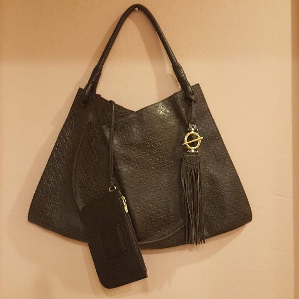 Beautiful Dark Brown Leather Purse with zipped wallet. Perfect shape